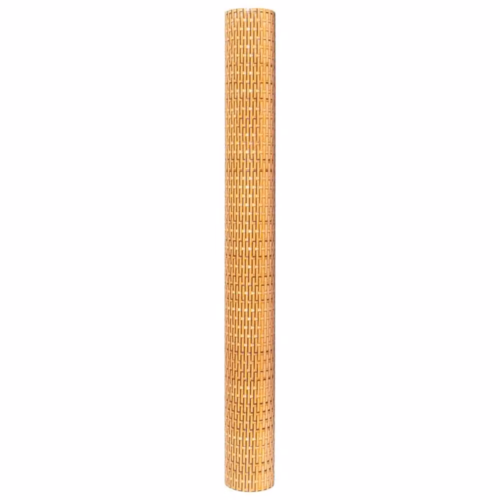 Berkfield Home Balcony Screen in Light Brown Poly Rattan, W: 500 cm, H: 100 cm – 3