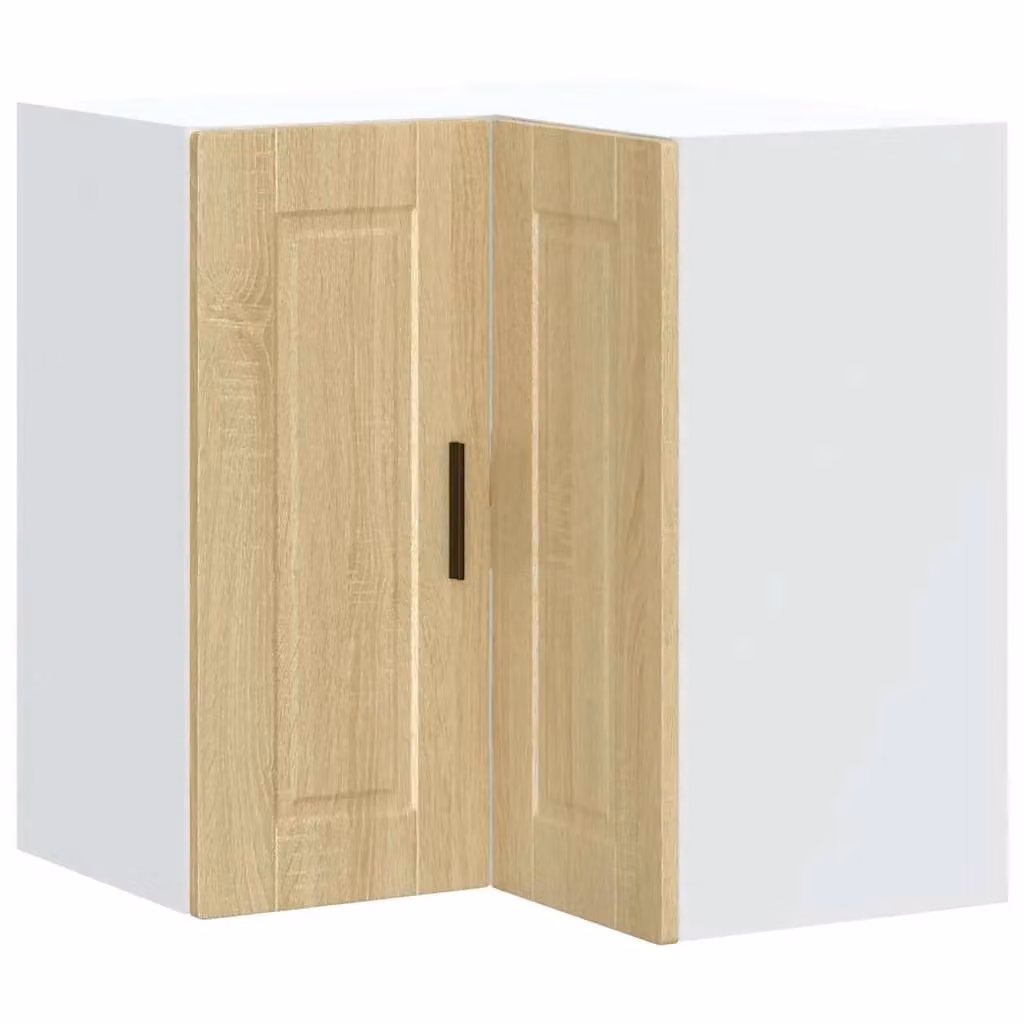 Berkfield Home Porto Wall Mounted Kitchen Corner Cabinet in Sonoma Oak Brown