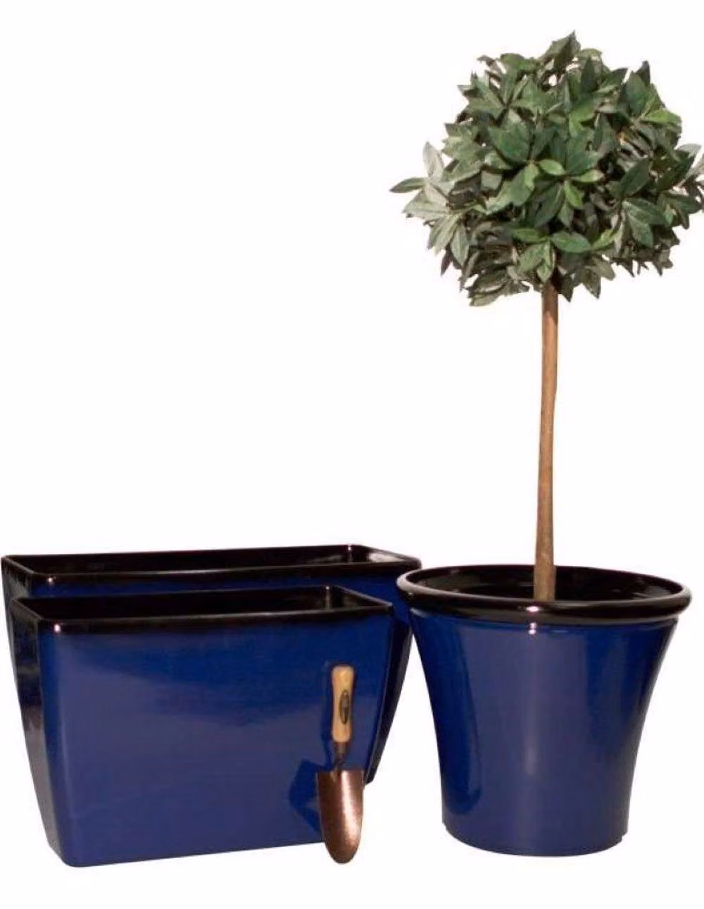 Primrose Blue Glaze Effect Trough Planter, W: 75 cm, H: 44 cm – 2