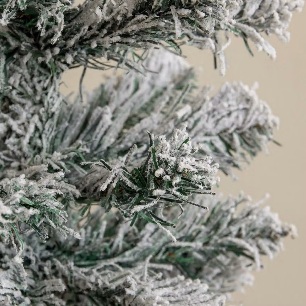 Samuel Alexander 90cm Snowy Fir Christmas Tree in Green with Jute Bag Stand – 3