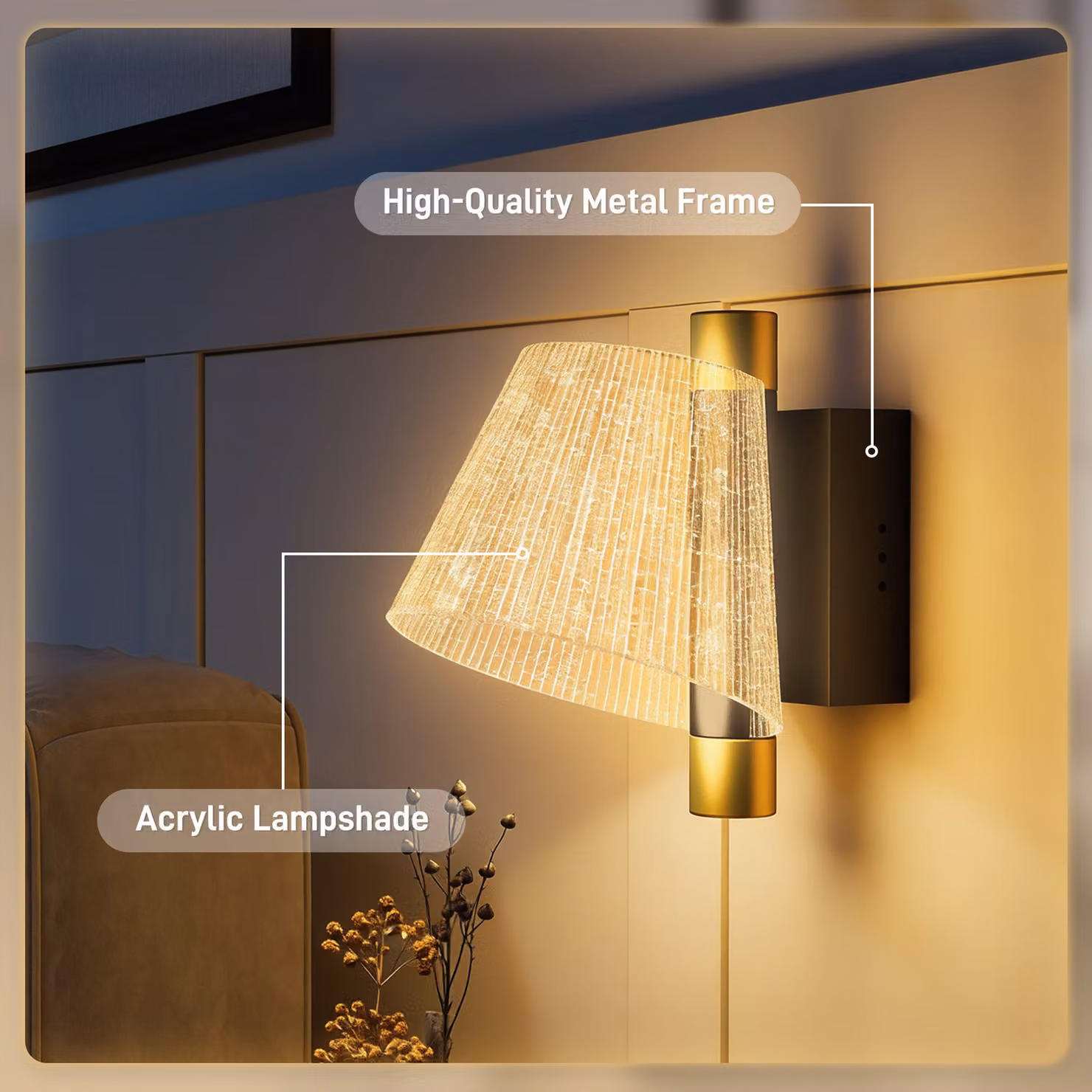 HOMCOM 2 Pack Modern LED Starry Wall Lamps in Black with Adjustable Colour Temperature – 4