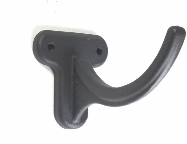 Hargreaves Premier Cast Iron Beaded Half Round Gutter Fascia Bracket, Black, 125mm