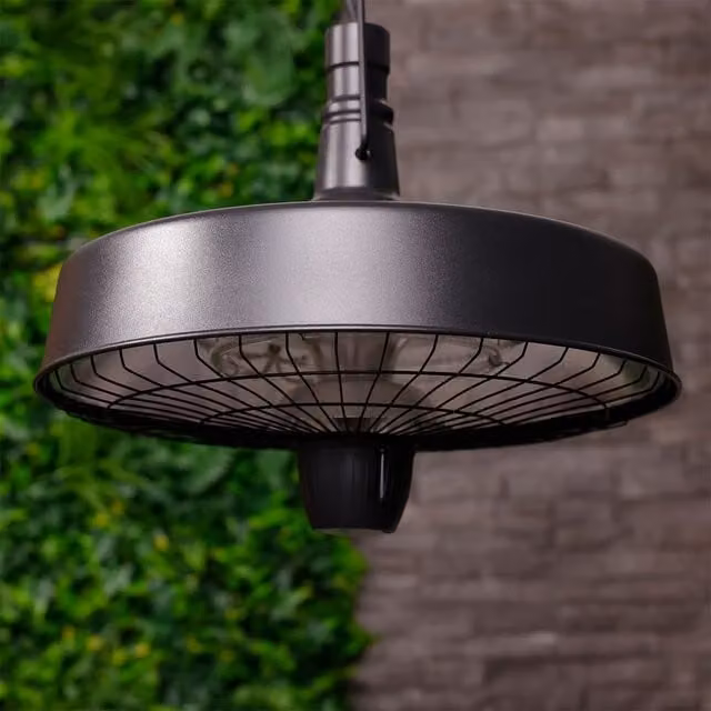Charles Bentley 2500W Hanging Electric Infrared Patio Heater in Black