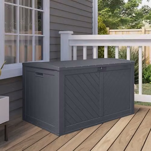 Rowlinsons Colorado Storage Box, Cyberspace Grey, W/D/H: 125 x 76 x 71 cm – 2