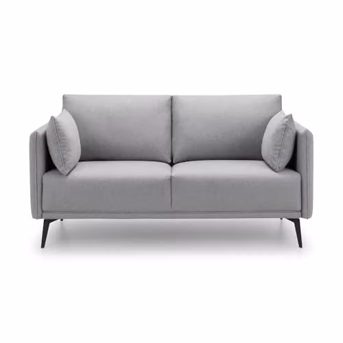 Julian Bowen Rohe Upholstered 2 Seater Fabric Sofa in Grey – 1