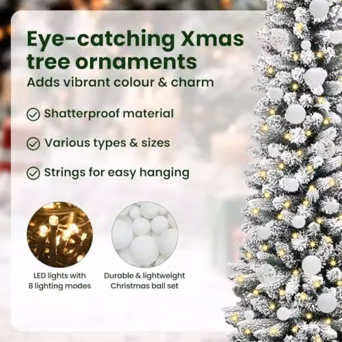 vidaXL Artificial White Christmas Tree, Height: 150 cm – 6