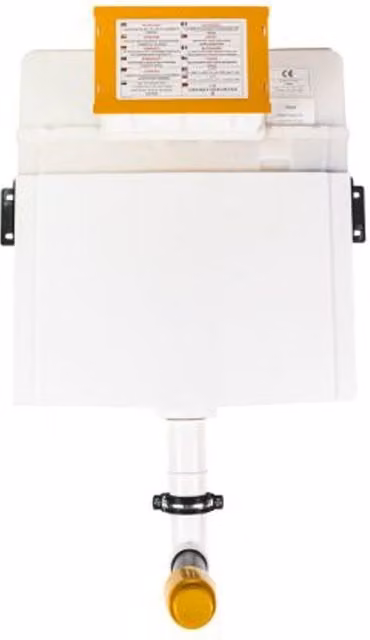 Thomas Dudley Slim Concealed Cistern in White with Adjustable Height Frame