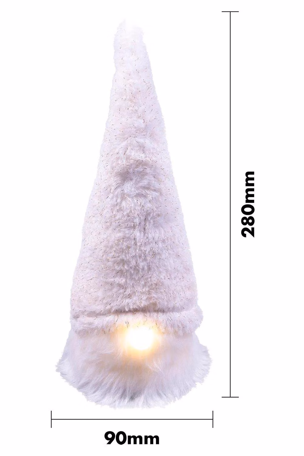 Netagon Home Sammi Light Up Christmas Gonk Gnome Ornament in White – 2