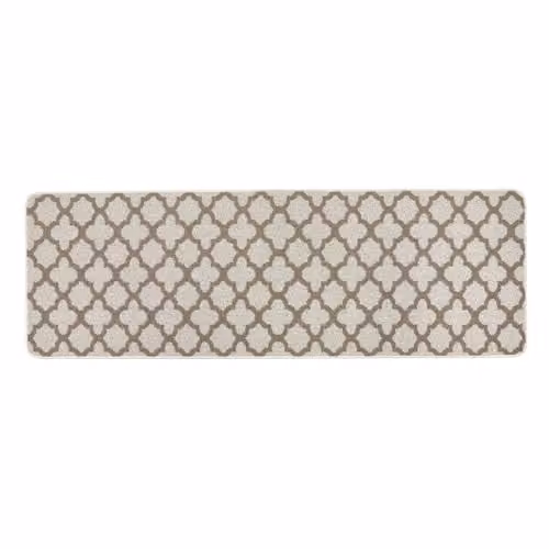 My Mat Moroccan Tile Stone Runner in Silver and Beige, W: 67 cm, L: 200 cm – 1