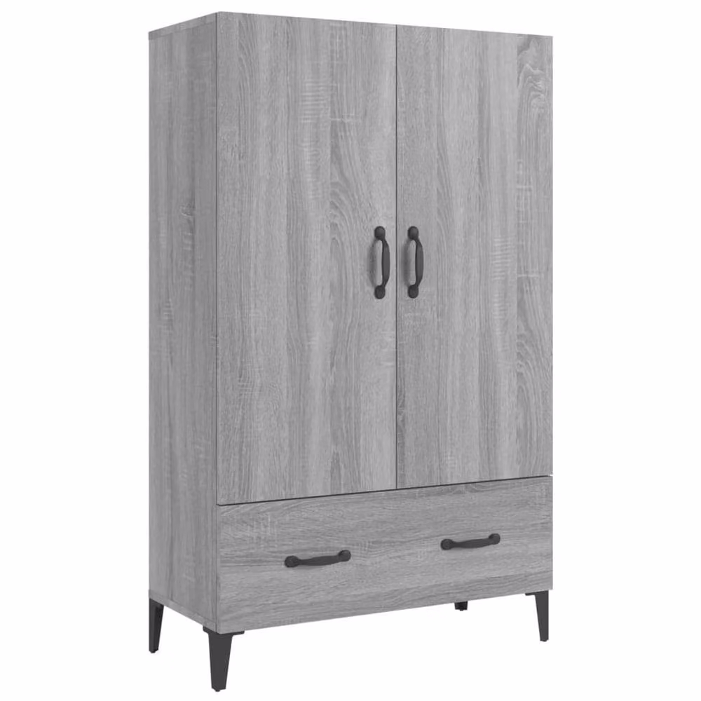 Berkfield Home Grey Sonoma Highboard in Engineered Wood W/D/H: 70 x 31 x 115 cm – 2