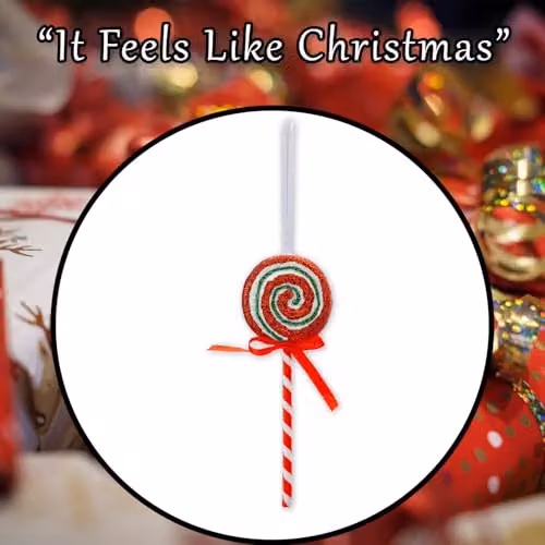 VFM e-Store Christmas Decoration Mini Candy Cane Lollipops, Red and White Striped Hanging Ornaments, Height: 24.5 cm – 7