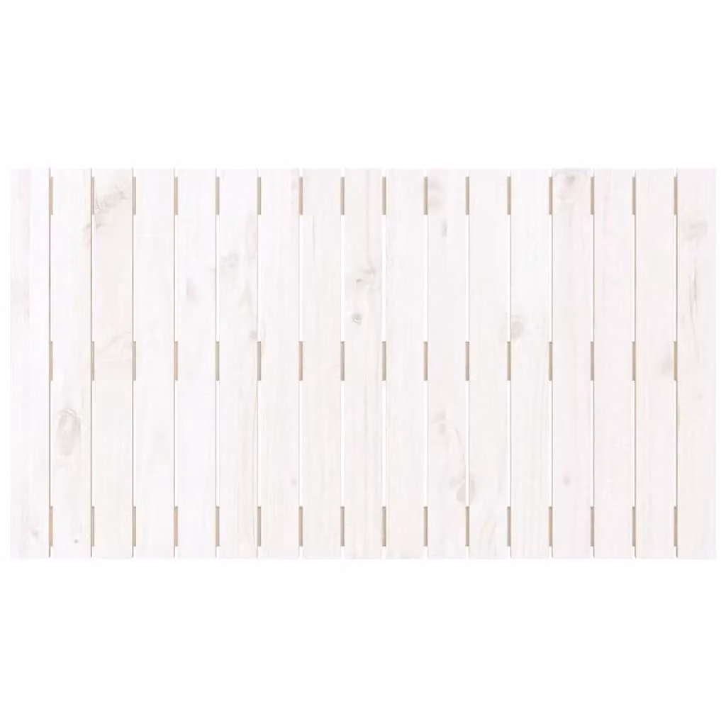 Berkfield Home White Solid Wood Pine Wall Headboard, W: 108 cm, D: 3 cm, H: 60 cm – 2