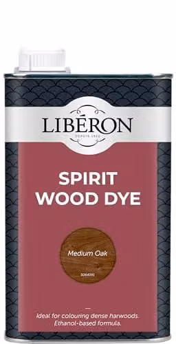 Libéron Spirit Wood Dye for Interior Hardwood, Oak, Brown, 1 l