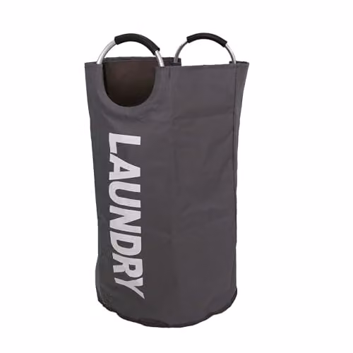 Libbi Lou 90L Waterproof Laundry Bag Hamper with Aluminium Handles, Grey, H 79 cm x W 38 cm – 1