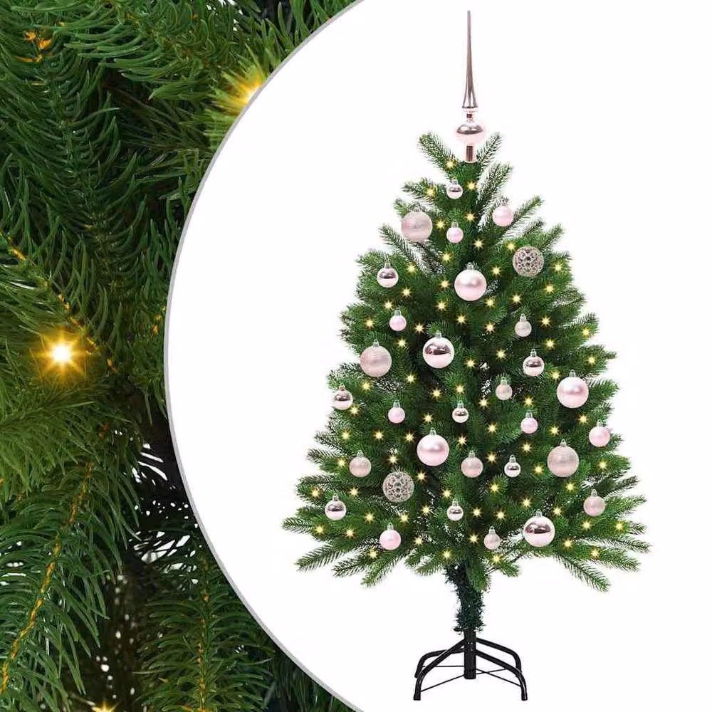 Berkfield Home Realistic Green PE Christmas Tree with 150 LEDs and Stand, Height: 120 cm – 3