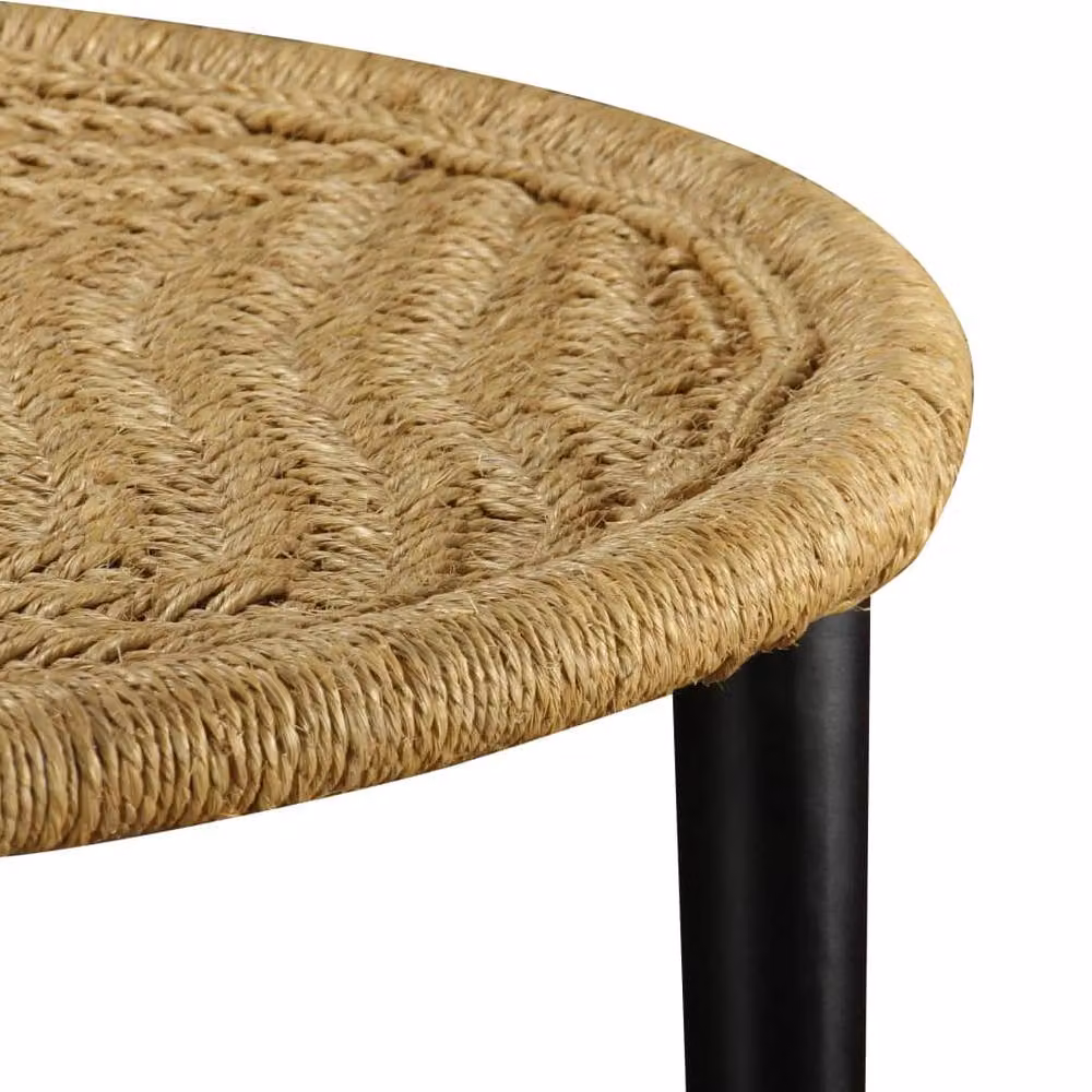 Berkfield Home Beautiful 2 Piece Nested Coffee Table Set in Beige Jute and Rattan – 3