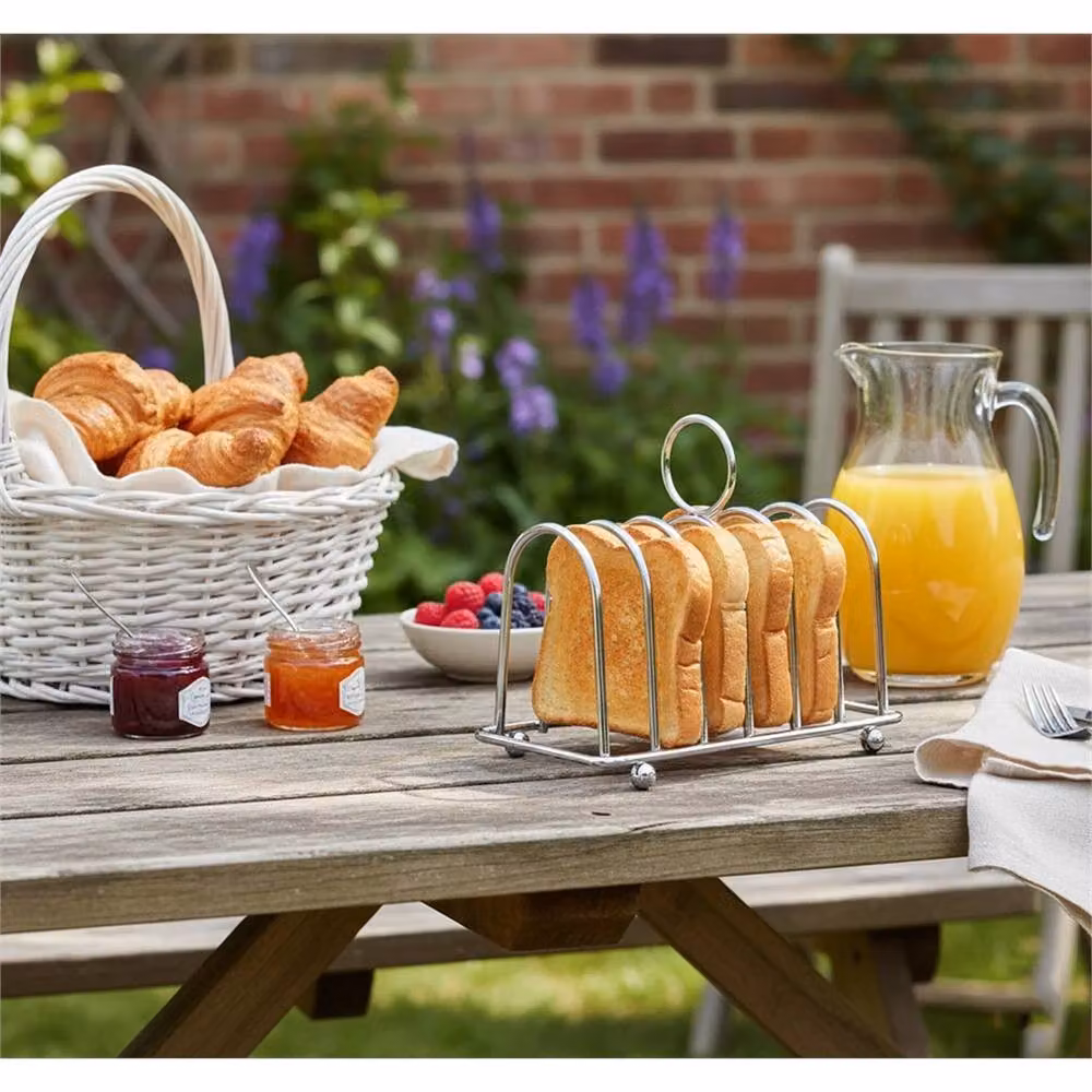 KORVIXA Premium Stainless Steel 6 Slice Toast Rack in Silver – 3
