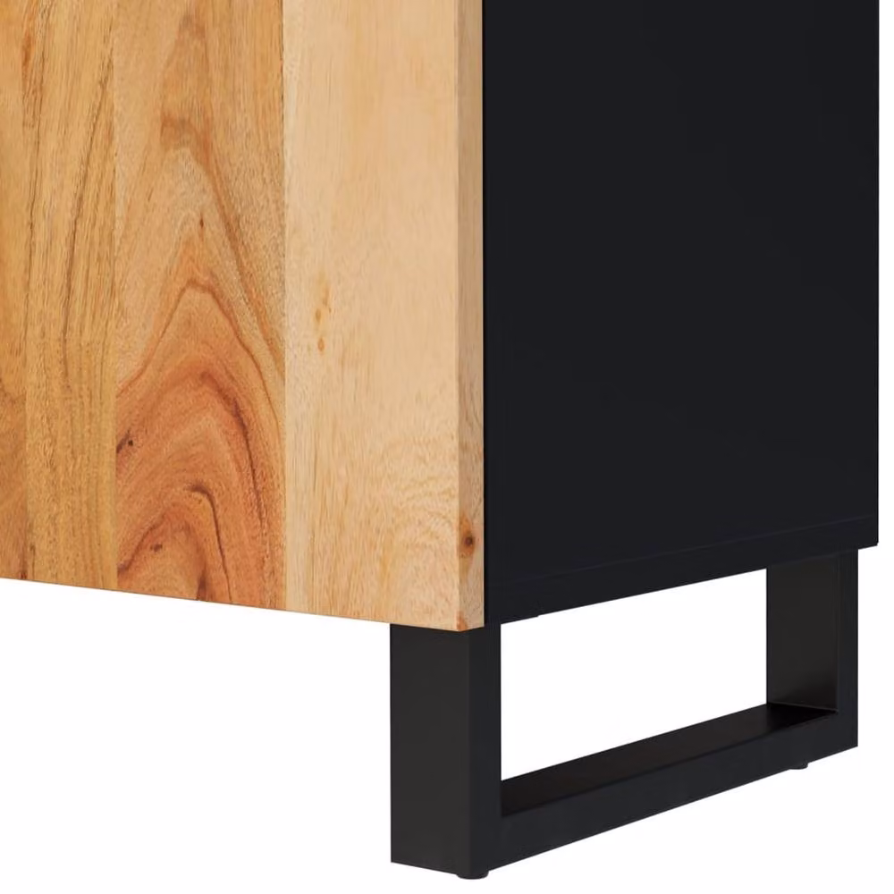 Berkfield Home Industrial TV Cabinet in Brown, Solid Acacia and Engineered Wood, W: 105 cm, D: 33.5 cm, H: 46 cm – 4