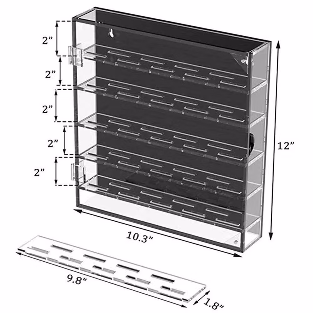 FLAVORA Challenge Coin Display Stand with 5 Rows in Black, W: 50 cm x D: 50 cm x H: 30.48 cm – 2