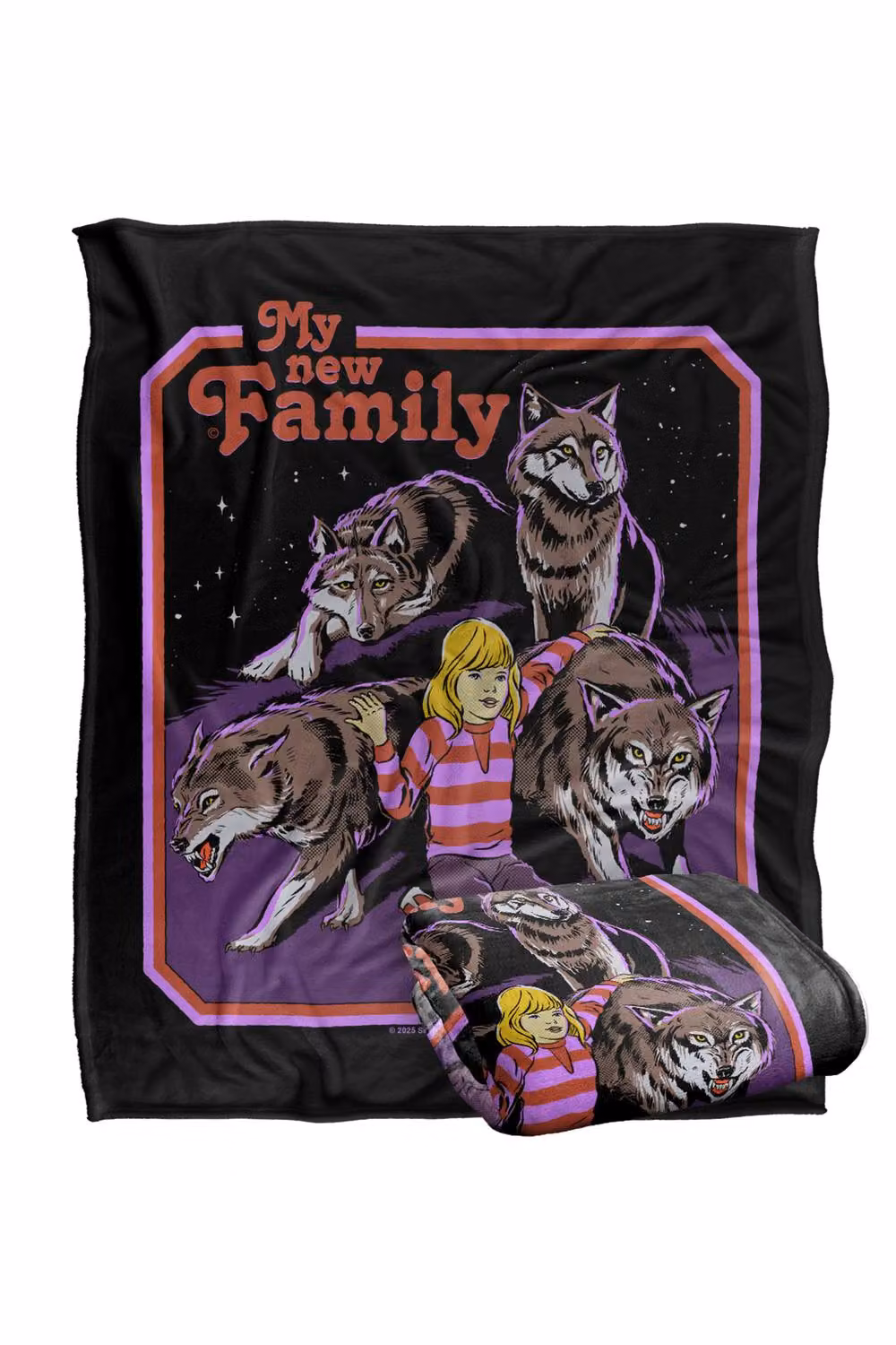 Steven Rhodes My New Family Super Soft Fleece Throw Blanket, Multicolour, W/D/H: 91 x 147 cm – 2