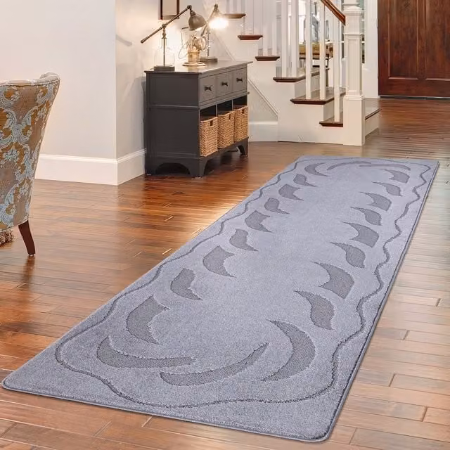 Smart Living Non-Slip Striped Gel Mat in Grey, W: 50 cm, L: 80 cm
