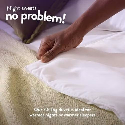 Slumberdown Anti Allergy 7.5 Tog Summer Duvet, White, W/D/H: 200 x 200 cm – 3