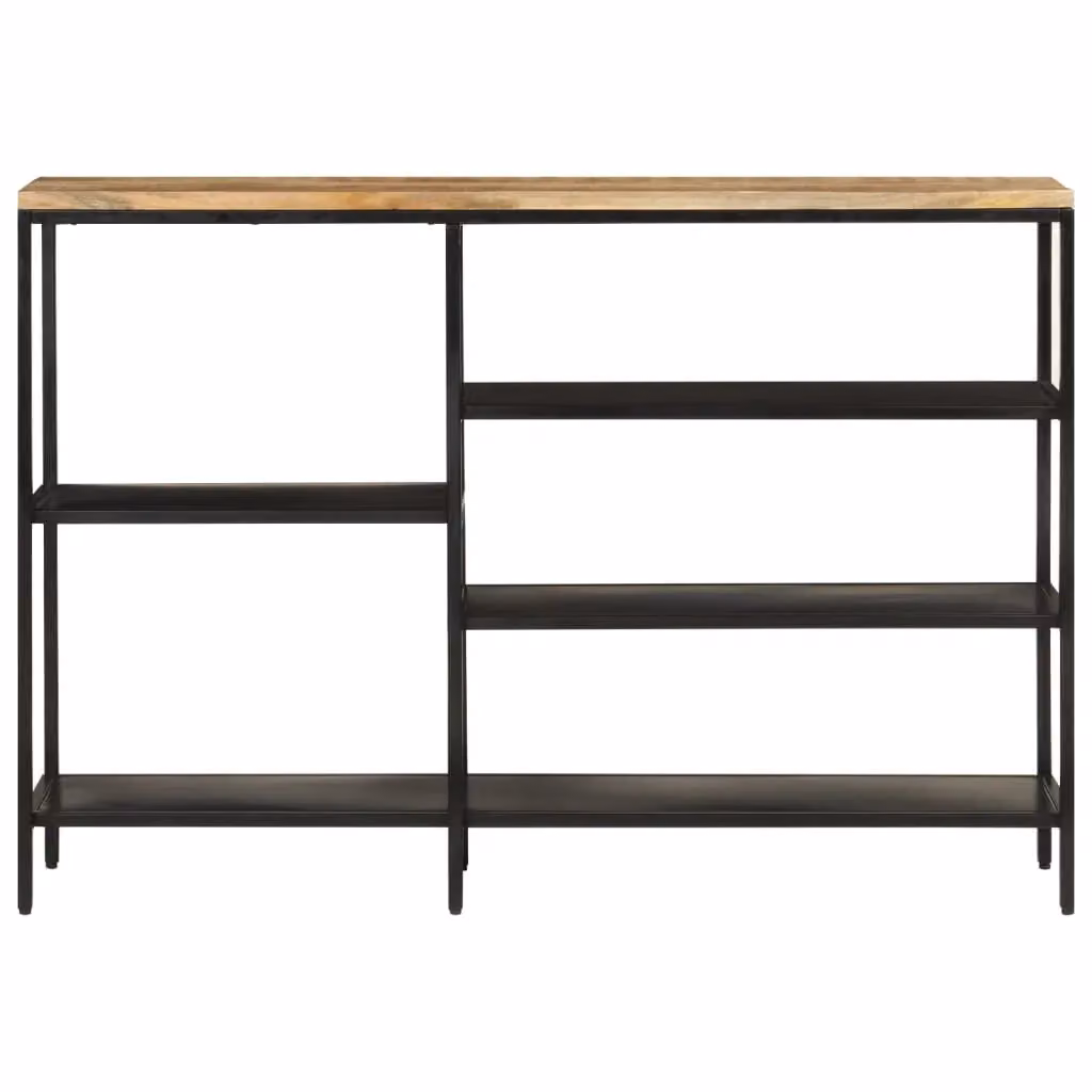 Berkfield Home Industrial Console Table in Brown Solid Mango Wood and Iron, W/D/H: 110 x 30 x 75 cm – 2