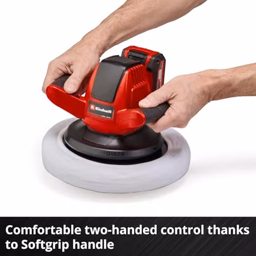 Einhell Power X-Change 18V Cordless Car Polisher and Buffer, Red, 2500 RPM – 4