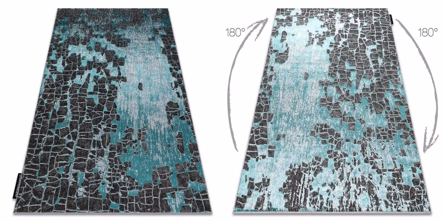 RugsX De Luxe Abstract Green and Multicolour Rectangular Rug, W: 160 cm, D: 220 cm – 2