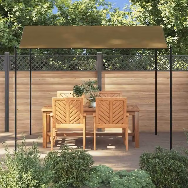 Berkfield Home Sunshade Awning in Beige, W: 240 cm, D: 205 cm, H: 240 cm