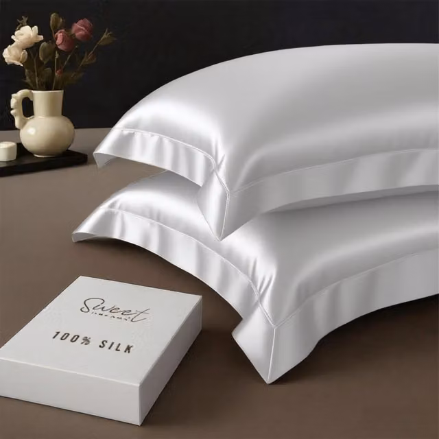 Sweet Dreams Classic White Silk Oxford Pillowcase