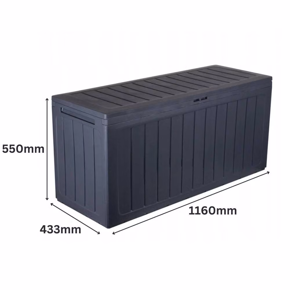 Kelvenix BoardeBox 280L Garden Storage Box in Black and Anthracite – 2