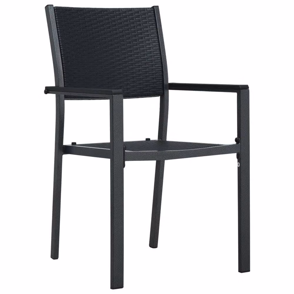 Berkfield Home 5 Piece Black Garden Dining Set – 3