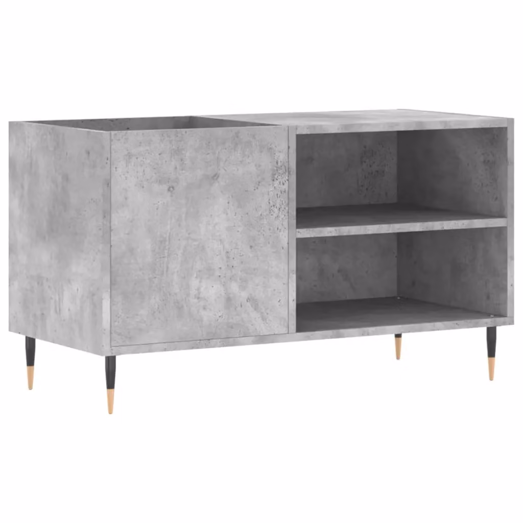 Berkfield Home Record Cabinet in Concrete Grey, W/D/H: 85 x 38 x 48 cm – 2