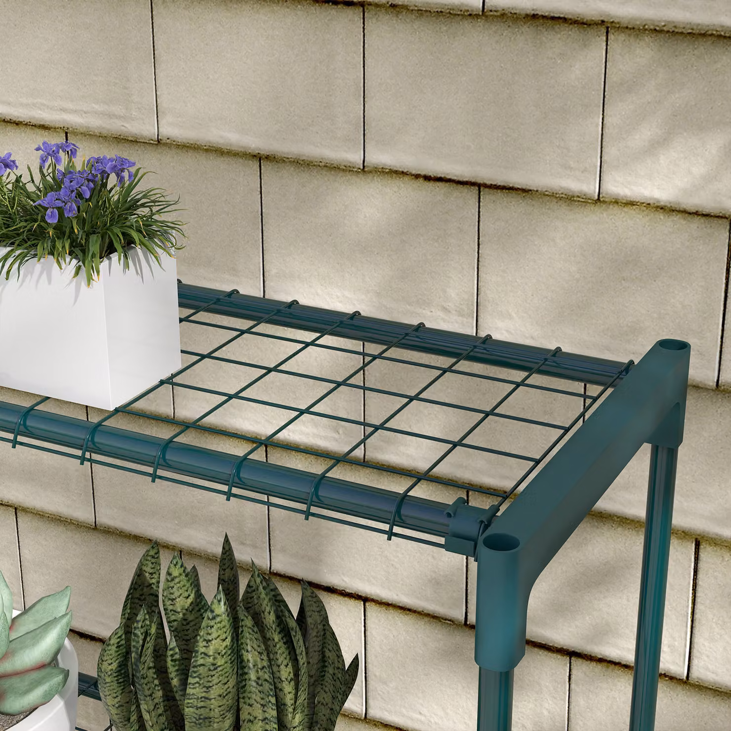 Outsunny Four-Tier Steel Plant Shelf, Black, W/D/H: 89.0 x 32.5 x 107.0 cm – 7