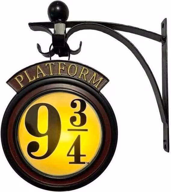 NESTLUNE 3D Harry Potter Platform 9 3/4 LED Wall Night Light in Black – 1