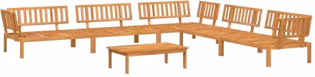 Berkfield Home 6 Piece Garden Pallet Sofa Set in Brown Solid Acacia Wood with Cushions