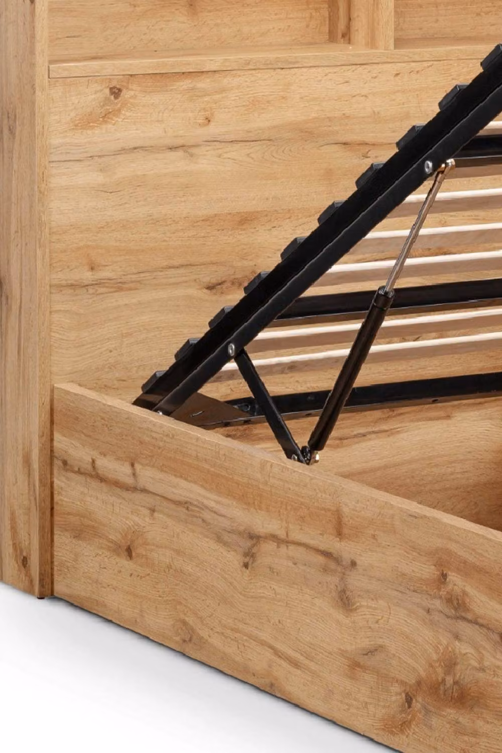 Julian Bowen Bali Oak Solid Wood Ottoman Storage Bed with Lift Up Base, W/D/H: 90 x 190 x 101 cm – 6