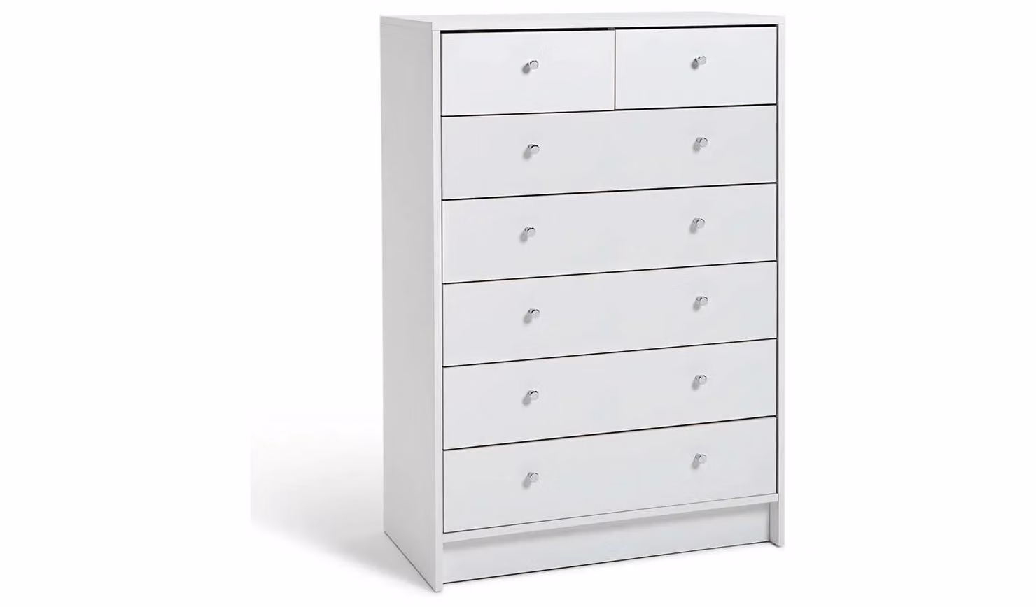 Modern White Wall Mounted Metal and MDF Bedroom Storage Organiser W/D/H: 75.0 x 39.5 x 110.0 cm