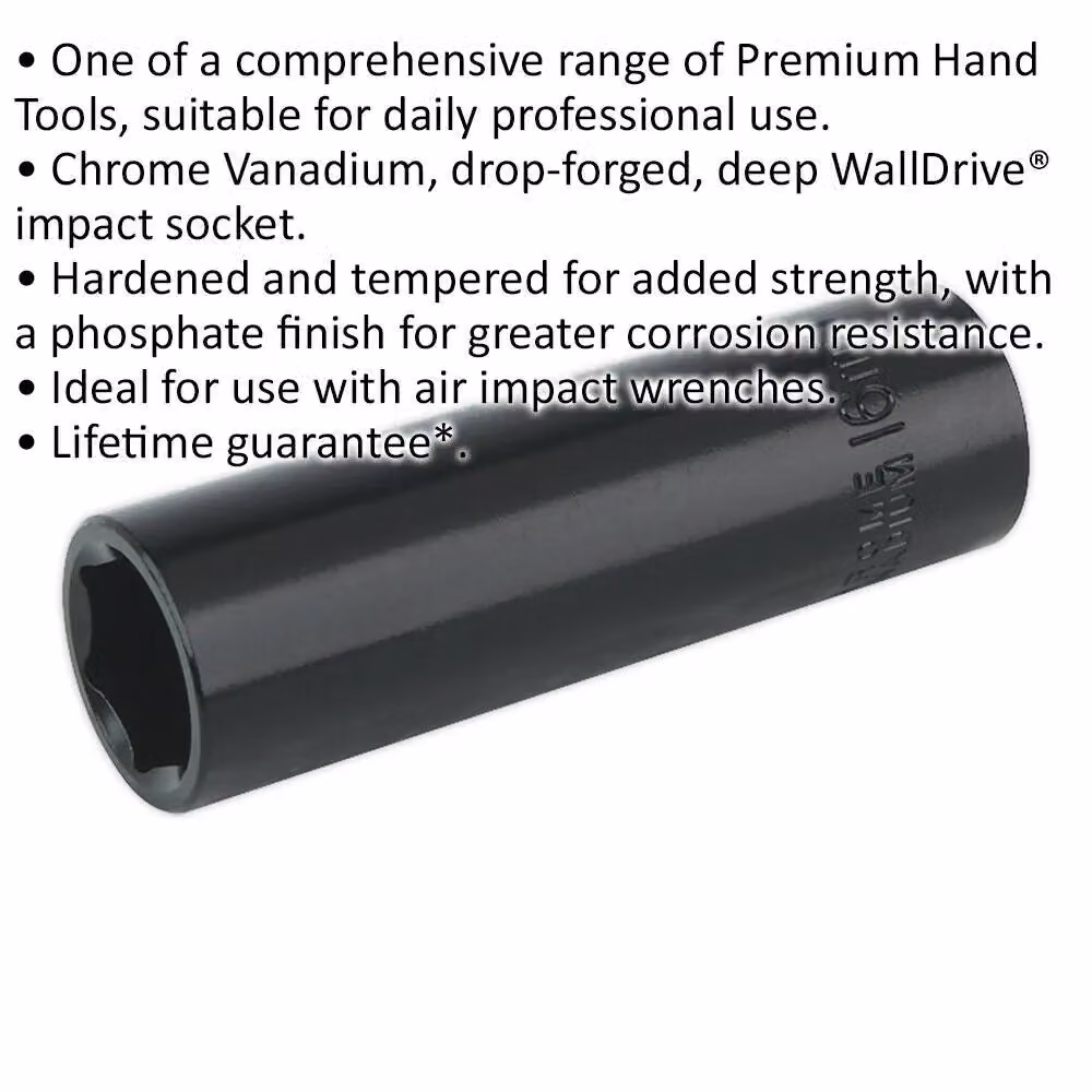 Loops 16mm Forged Deep Impact Socket 1/2 Inch Square Drive Chrome Vanadium Wrench Socket – 2