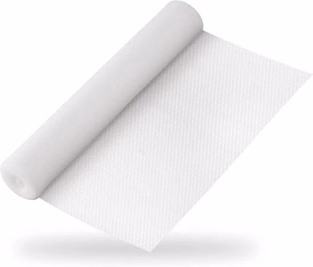 FLAVORA Non-Slip White Kitchen Cabinet Drawer Mat and Divider, W: 52 cm, L: 600 cm