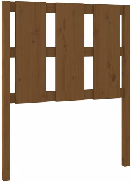 Berkfield Home Rustic Solid Wood Pine Bed Headboard, Honey Brown, W: 80.5 cm, D: 4 cm, H: 100 cm – 1