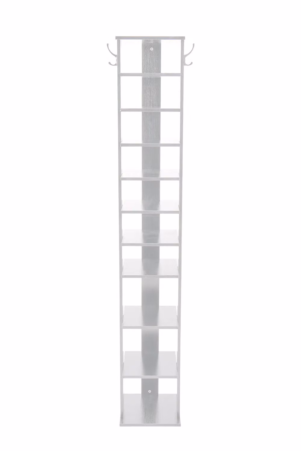 Living and Home Contemporary 10-Tier Freestanding Space Saving Shoe Rack in White – 2