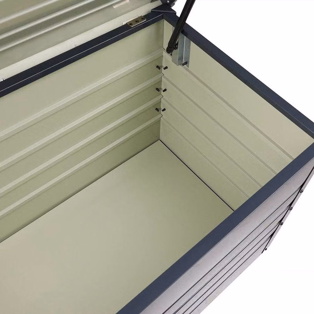 PAWNORA Anthracite Grey Metal Outdoor Garden Storage Box 600 L – 3