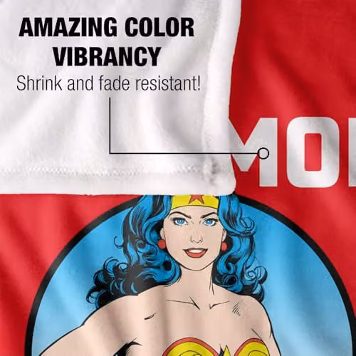 LOGOVISION Wonder Woman Justice League Super Soft Silky Touch Fleece Throw Blanket, Multicolour, W: 91.44 cm, D: 147 cm – 3