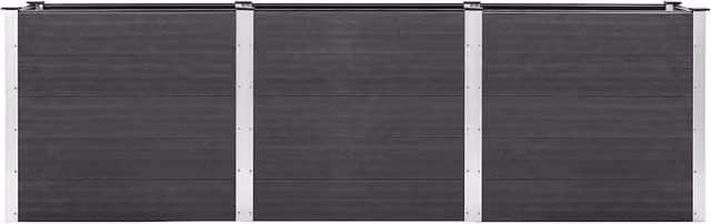 Berkfield Home Garden Raised Bed in Grey WPC, W: 300 cm, D: 50 cm, H: 91 cm