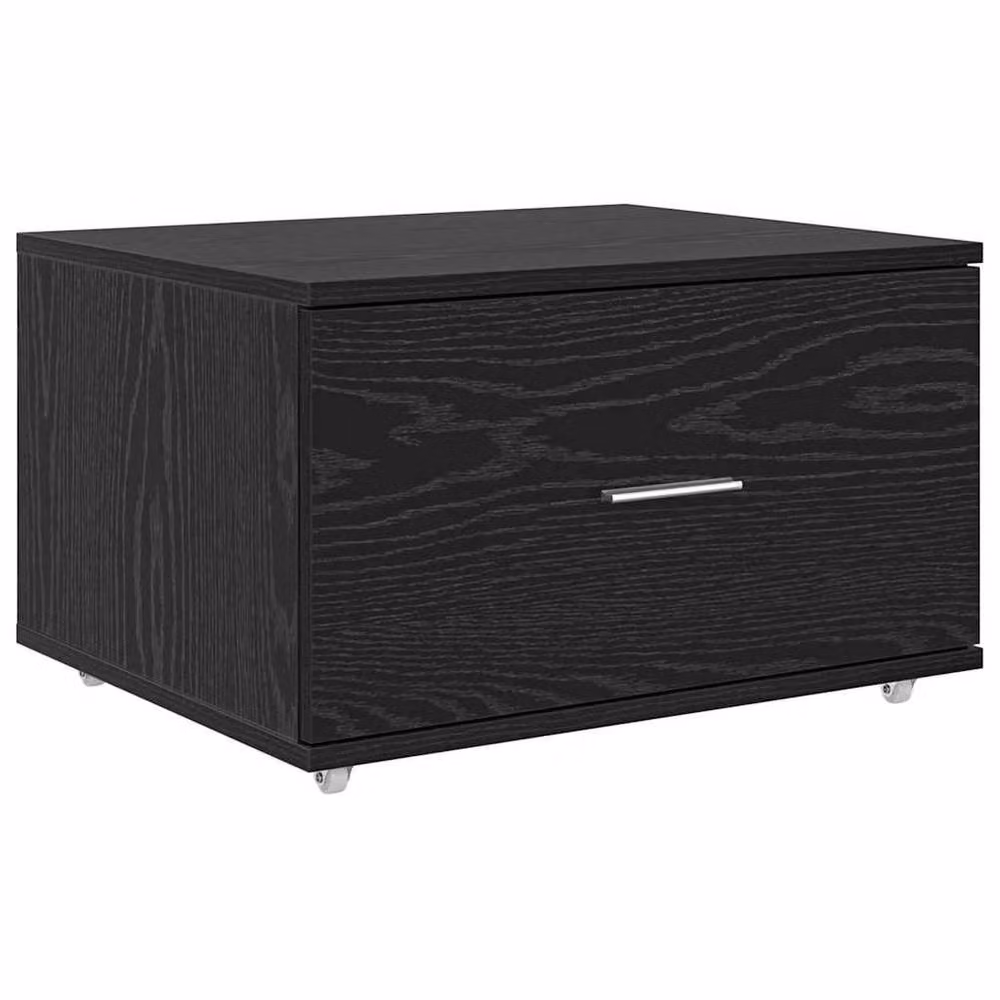 Berkfield Home Modern Compact Drawer Cabinet in Black Oak Engineered Wood – 3