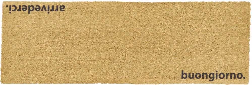 Artsy Mats Arrivederci Italian Coir Doormat in Brown, W/D: 120 x 40 cm – 4
