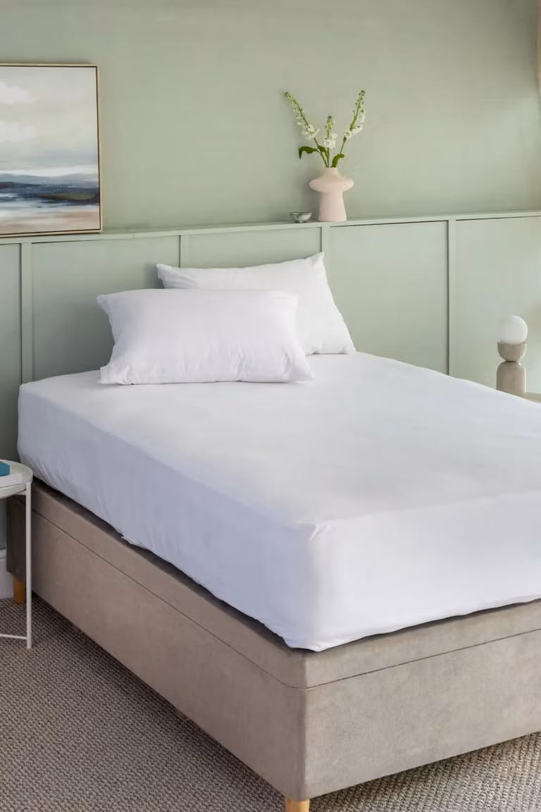 Soak&Sleep Anti Bed Bug Double Mattress Encasement in White, W/D/H: 180 x 200 cm, Mite Proof and Allergy Friendly