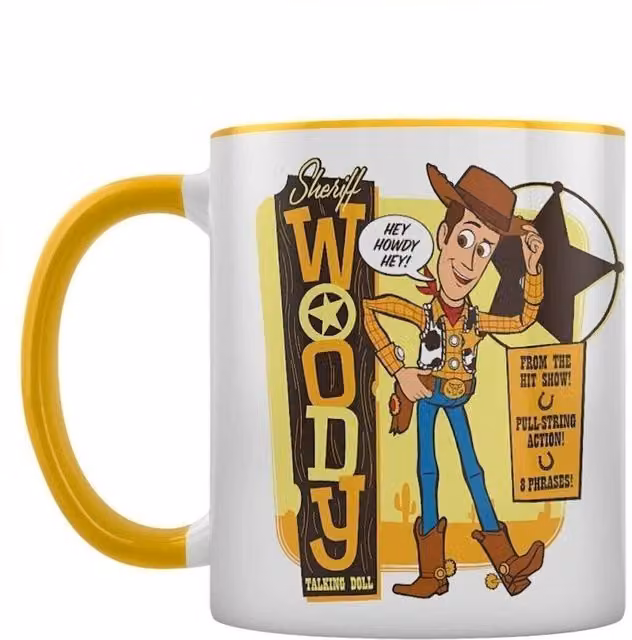 Disney Woody Two Tone Ceramic Mug in Yellow